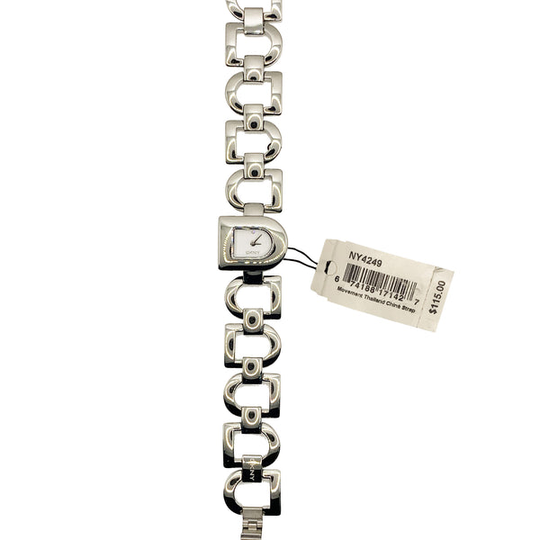 DKNY Gold-Tone Crystal & Logo Charm Bracelet - Macy's